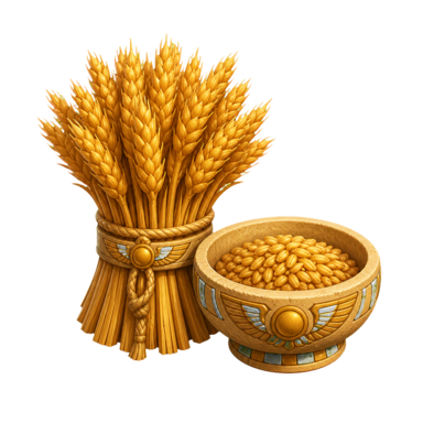 A bundle of harvested grain