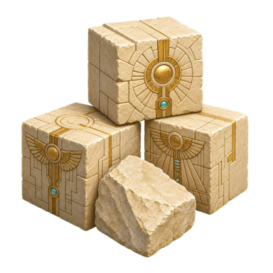 Cut limestone blocks