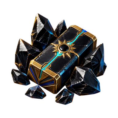 A shard of black obsidian glass